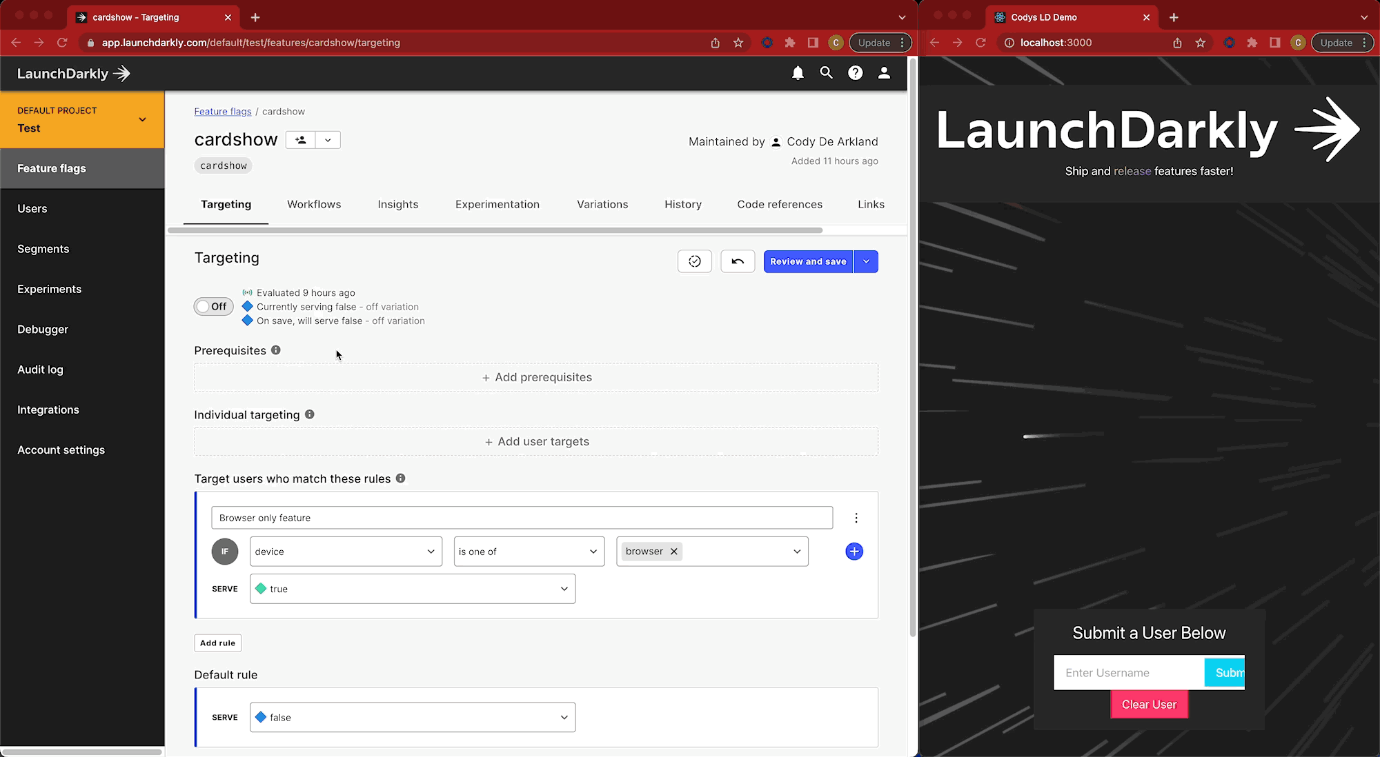 Enable targeting
